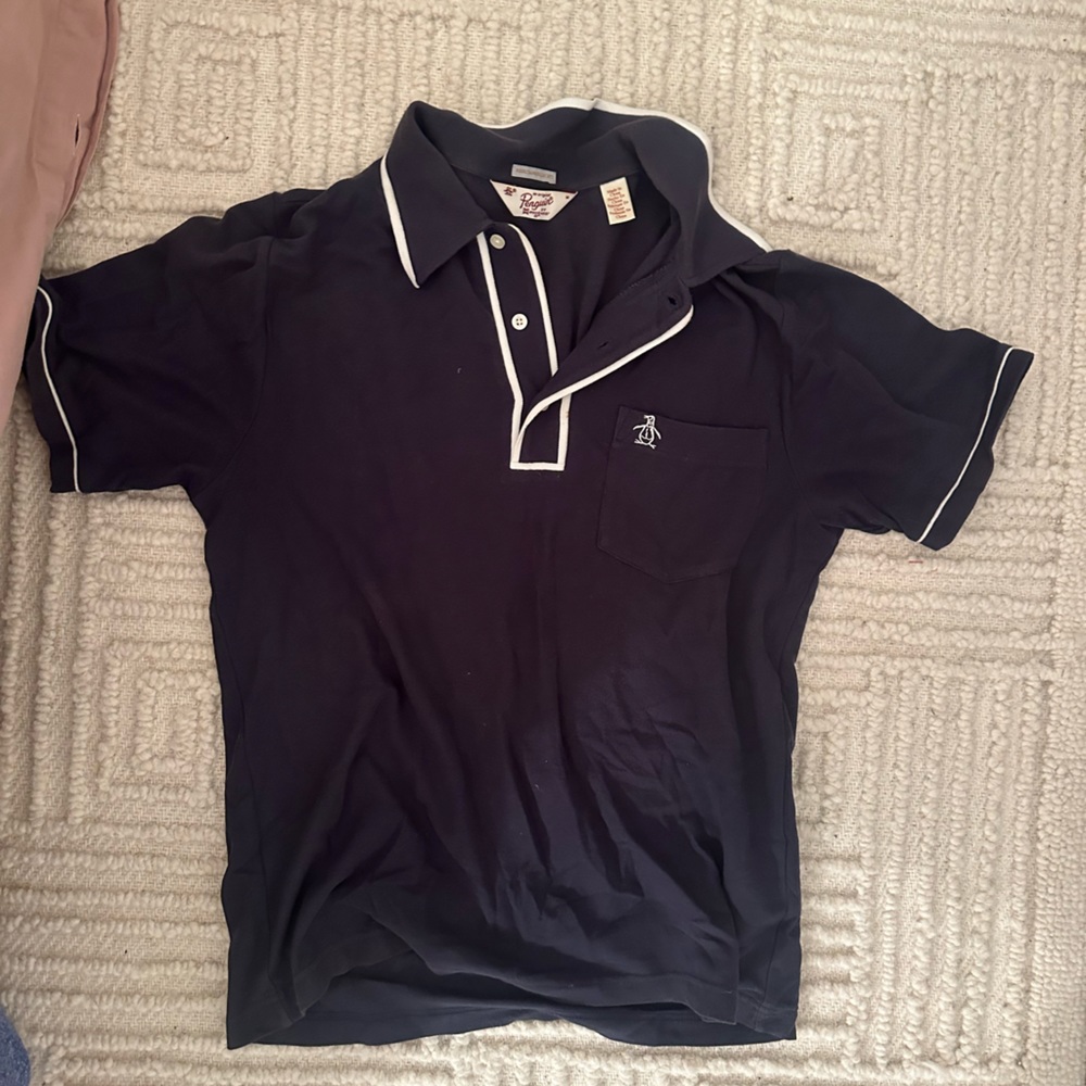 Penguin INTERLOCK ENGINEERED TIPPED POLO Size Medium